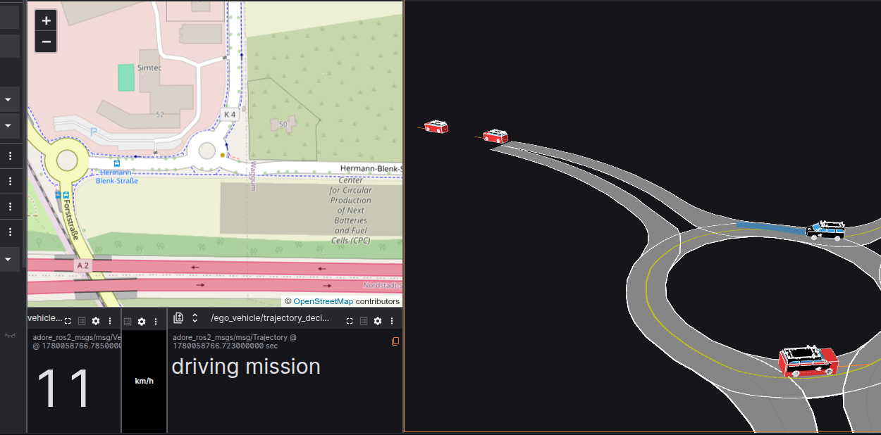 ADORe example scenario in Lichtblick